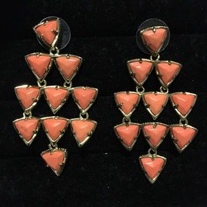 Kendra Scott Vale Statement Earrings in Orange!